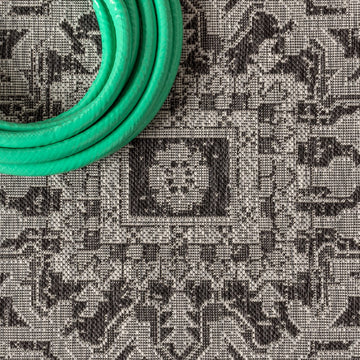 Estrella Bohemian Medallion Textured Weave Indoor/outdoor Runner Rug